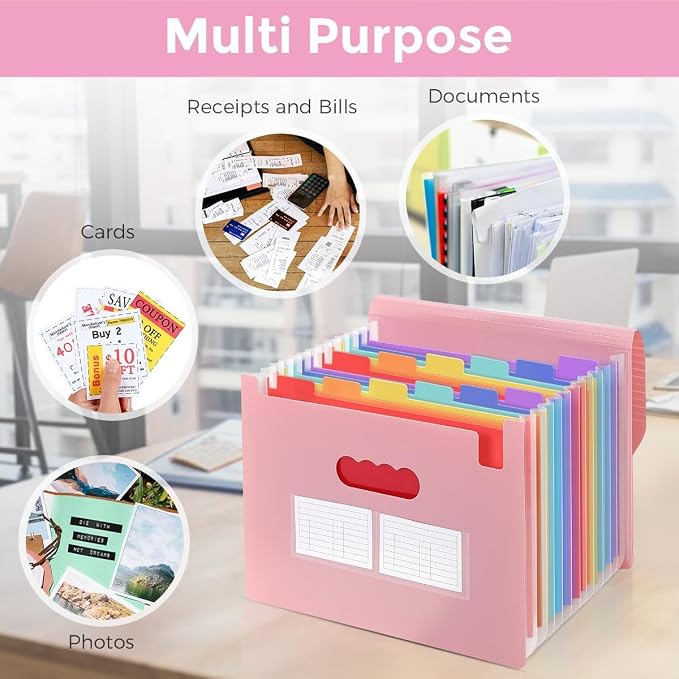 SKYDUE Accordion File Organizer, Expanding File Folder - Image 7
