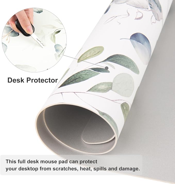 Colorful Star Large Mouse Pad, PU Leather Waterproof Desk Mat, Computer Gaming - Image 4
