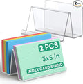 Uniclife 2 Pack 3x5 Index Card Holder, Index Card Organizer, Postcard Holder by UnicLife