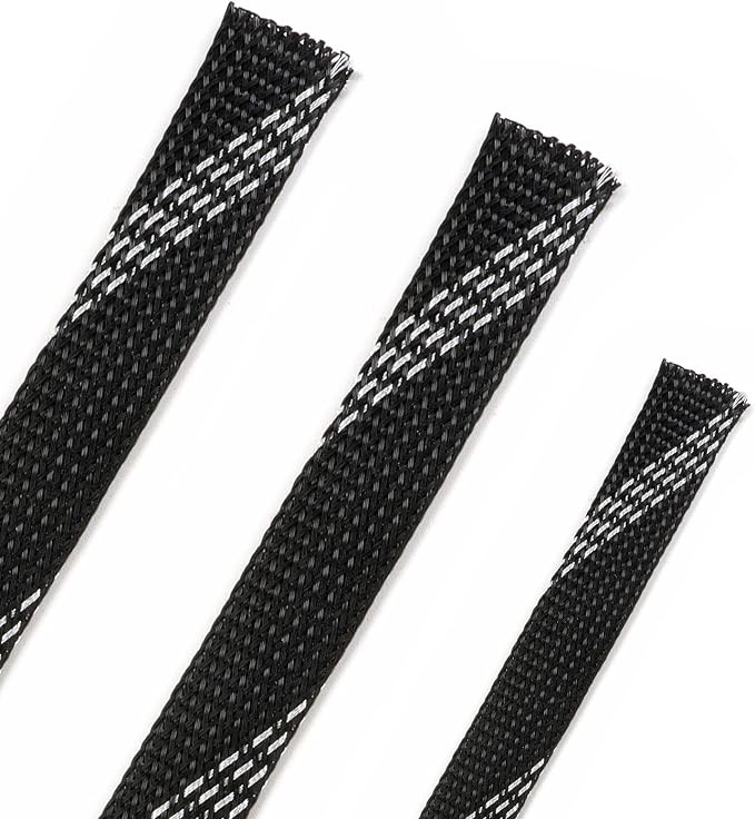 25ft PET Expandable Braided Cable Sleeve 13/16inch Pet Braided Cable Sleeve by PursuingaBetterLife