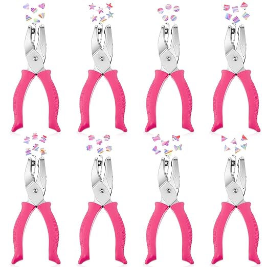 Lothee 8 Pcs Hole Punch Shapes Single Hole Paper Punchers by Lothee