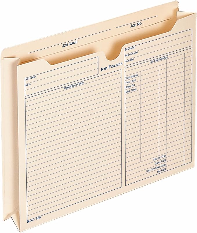 Adams 2 Inch Expanding Job Folder, 9.5 x 11.75 Inches, 15 per Pack by TOPSProducts