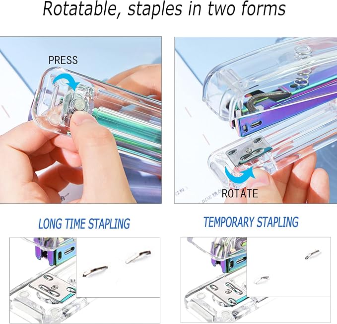 Famassi Dream Color Acrylic Stapler and Tape Dispenser Set, Office Supplies - Image 3