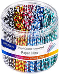 Vinaco Color Stripe Paper Clips, 100 Pack 2 Inch, Durable & Rust Resistant by LightingMadeSimple