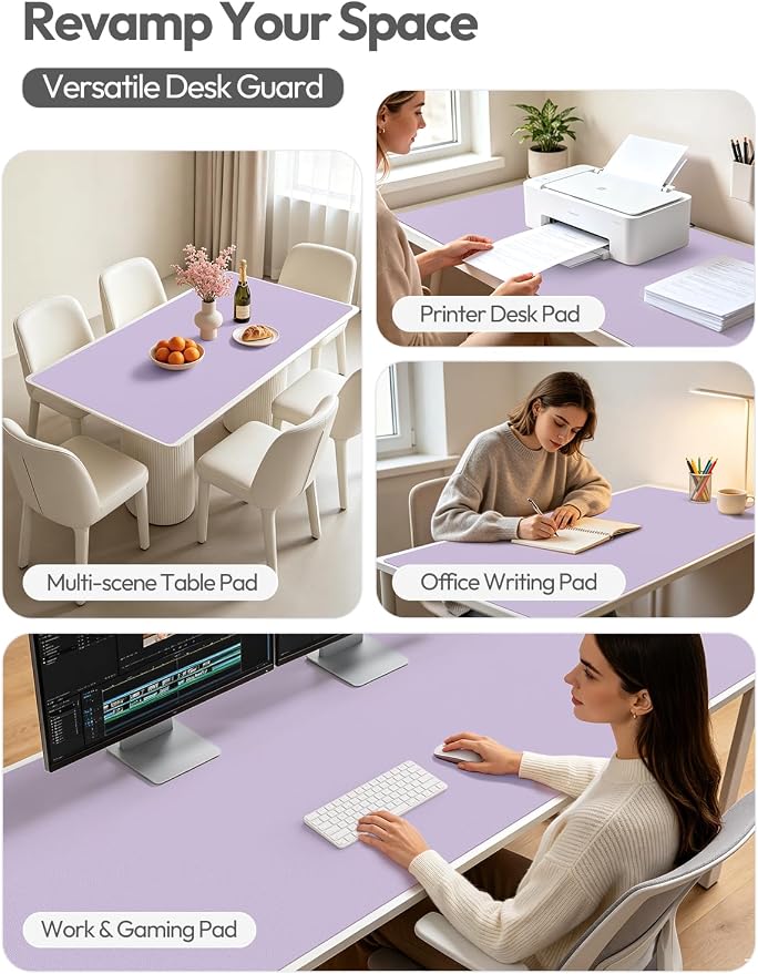 YSAGi Leather Desk Protector, Office Mat, Large Mouse Mat, Non-Slip PU Leather - Image 7
