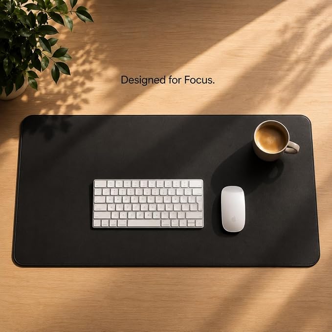 AFIING Cork Desk Mat, 23.6" x 13.7", Desk Pad Protector | Dual-Sided Cork & PU - Image 11