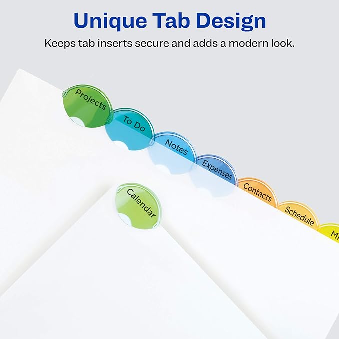 Avery Insertable Style Edge Plastic Dividers - Image 4