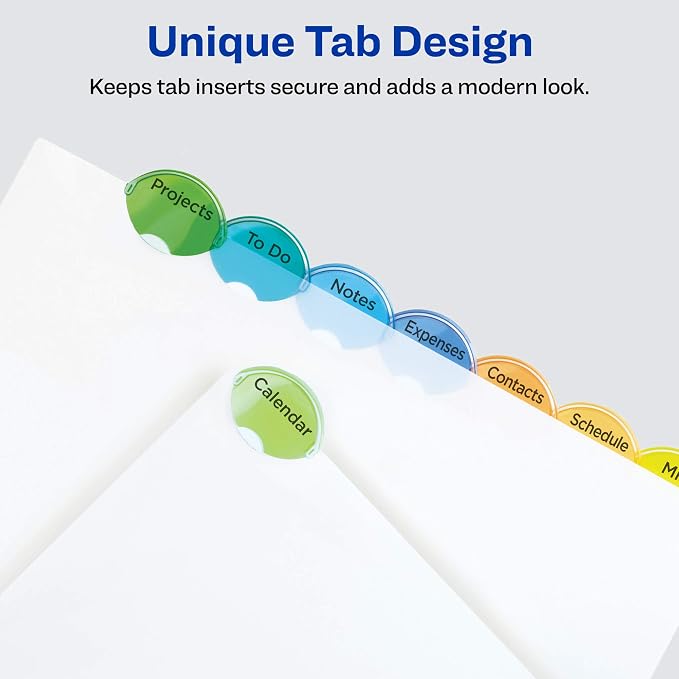 Avery Insertable Style Edge Plastic Dividers - Image 3
