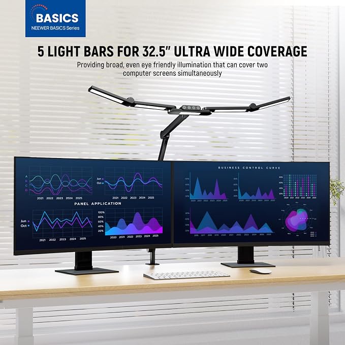 NEEWER Basics 32.5" Clip On Desktop LED Light - Image 2