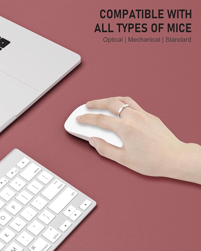 Desk Pad, 35.5" x 17" PU Leather Non-Slip Desk Mat Large Mouse Pad - Image 4