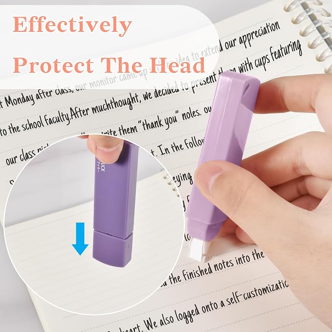 Temiary 6Pcs Mini White Correction Tapes, Quick Dry Smooth Pull Out - Image 4