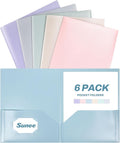 SUNEE Folders with Pockets, Plastic Folder with Pocket, Poly Folder by SUNEE