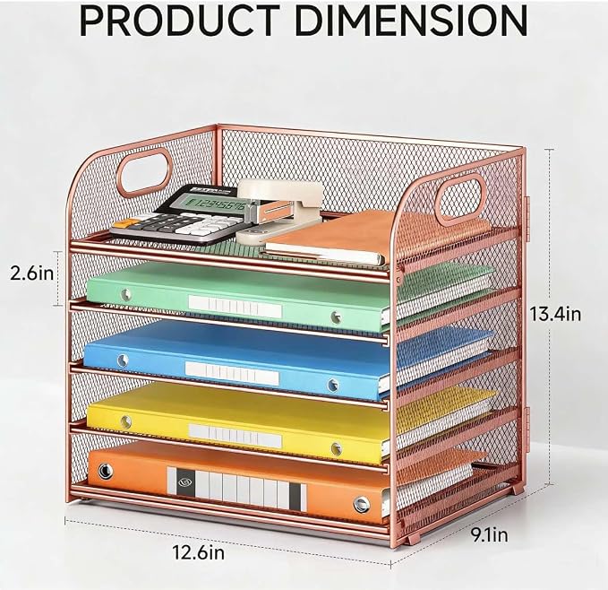 5 Tray Paper Organizer Letter Tray - Image 2