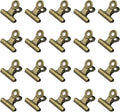 20 Pieces Metal Bulldog Binder Clips, 1.2 Inch Hinge Paper Clips Clamps by Unknown