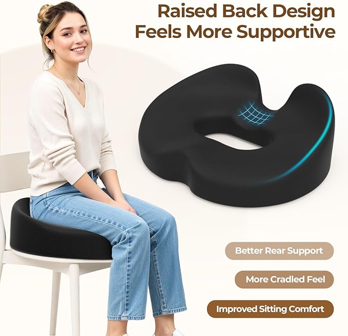 TushGuard Ergonomic Donut Pillow Seat Cushion - Image 6