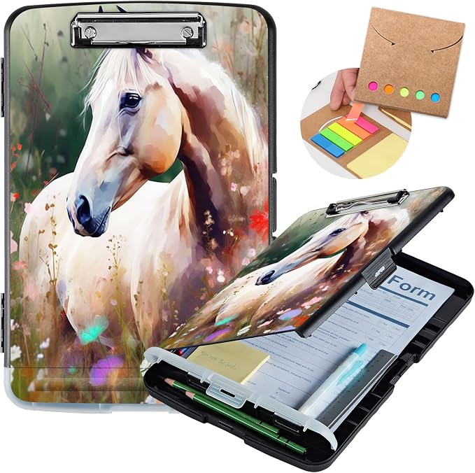 Clipboard with Storage, Heavy Duty Plastic Storage Clipboard with Low Profile by Unknown
