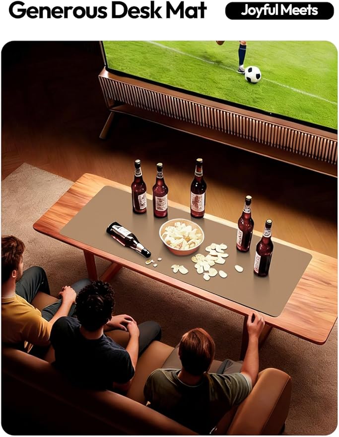 YSAGi Leather Desk Protector, Office Mat, Large Mouse Mat, Non-Slip PU Leather - Image 7