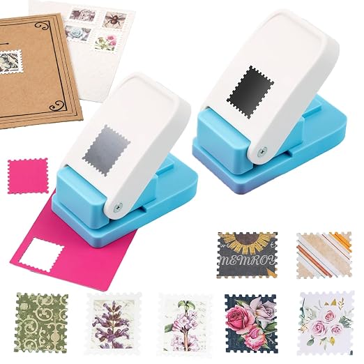 BAOFALI 2Pcs/Set Stamp Punch, Stamp Puncher, 1X0.8inch Rectangular Postage by BAOFALI