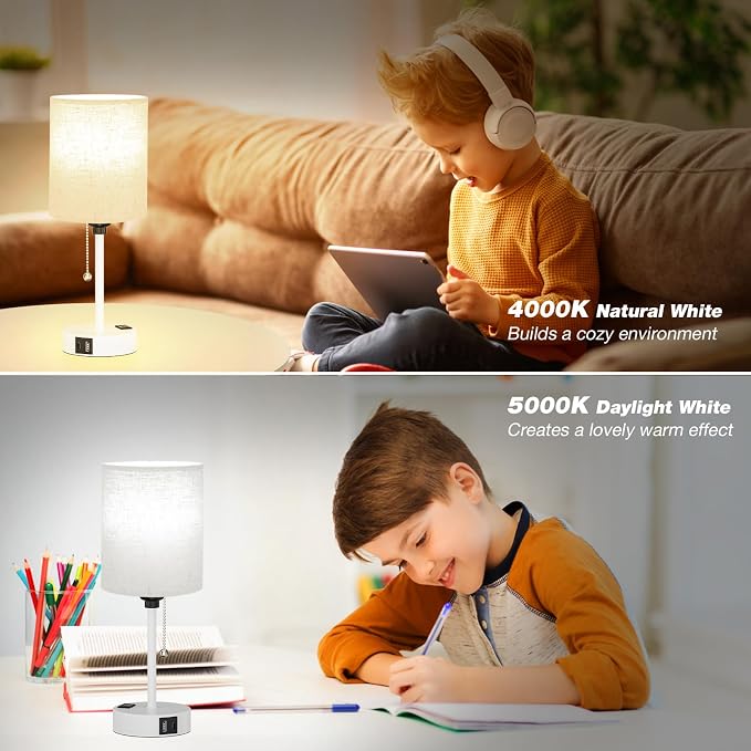 Small Bedside Lamp for Bedroom Nightstand - Image 6