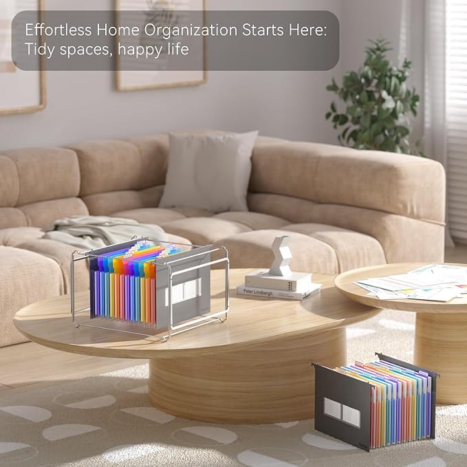 ThinkTex Plastic Expanding Hanging File Folders, 12 Accordion Pockets, Large - Image 6
