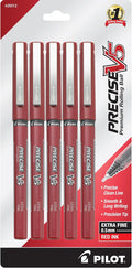 Pilot Precise V5 Rollerball Pens, Extra Fine Point 0.5 mm Red Pens, Journaling by PilotCorporationofAmerica
