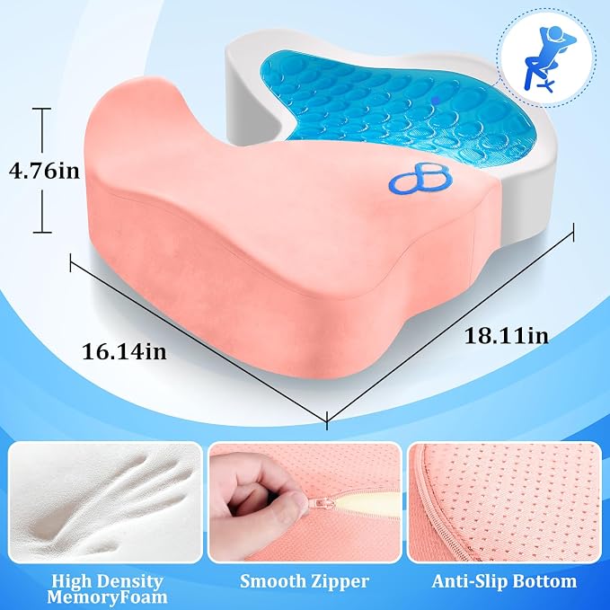 CushyOasis Seat Cushion, Chair Cushions, Office Chair Cushions, Anti-Slip - Image 5