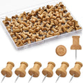 100Pcs Wood Push Pins, Thumb Tacks by Dorbetar