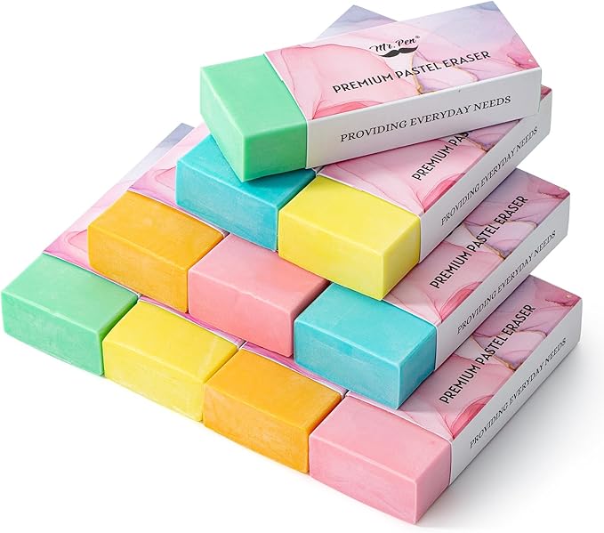 Mr. Pen- Pencil Eraser, 10 Pack | Large Latex Free Vinyl Block Erasers by MrPen
