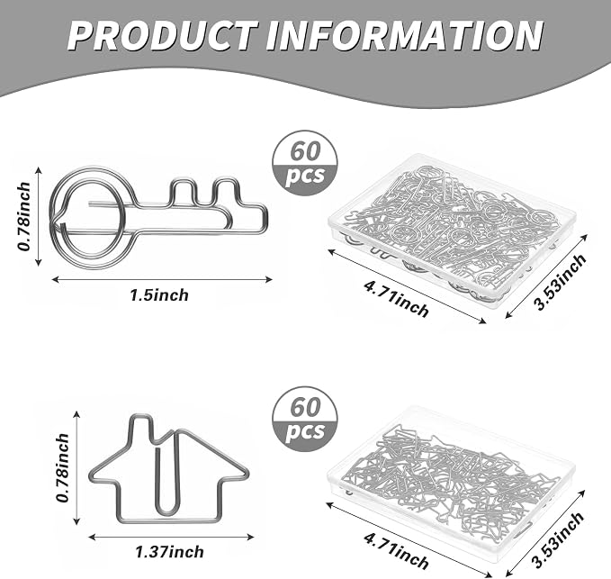 Hesena 120 Pcs Paper Clip Set, Real Estate Agent, Realtors Gifts - Image 2