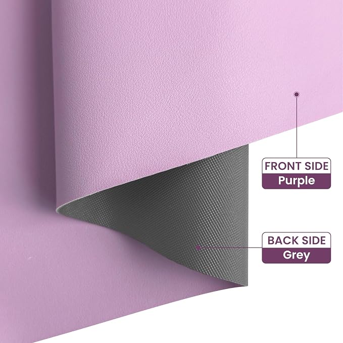 Non-Slip Desk Pad Mat, Leather Purple Desk Mat - Image 5