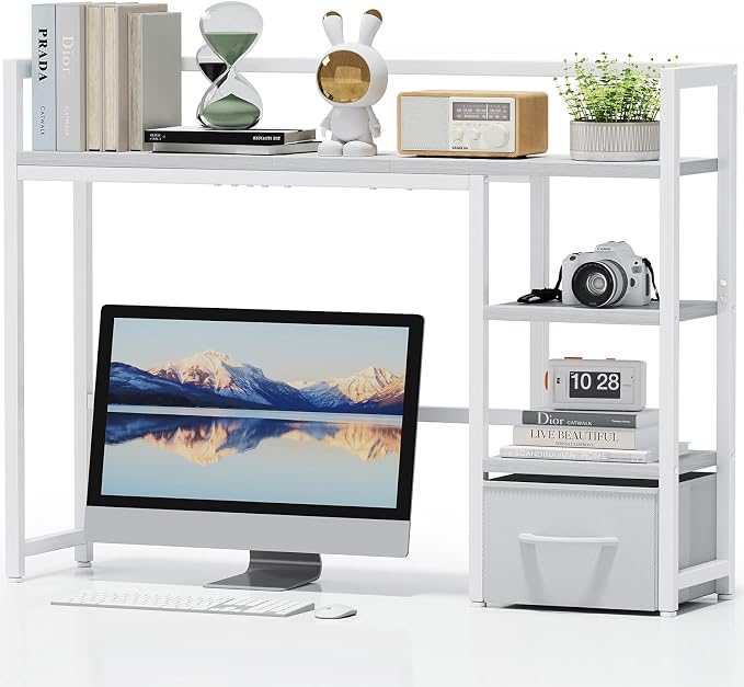 Marbrasse Desk Shelf with Drawer, Desk Shelf by Marbrasse
