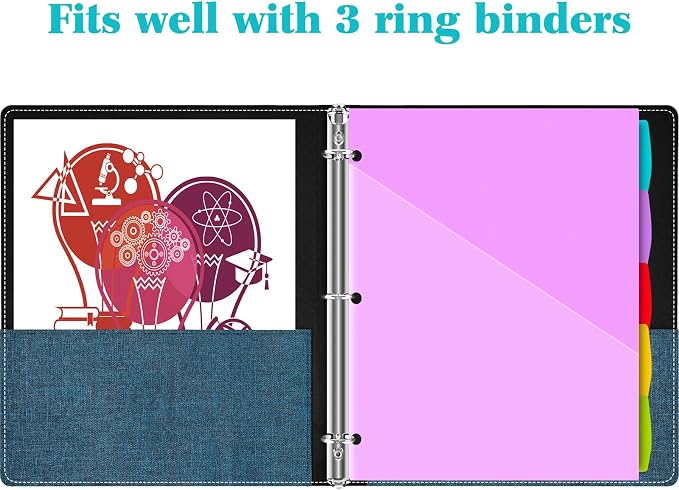 INFUN Plastic 5-Tab Binder Dividers - Image 6