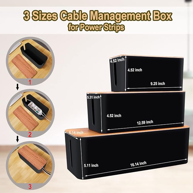 YUANYE Cable Management Box Cable Management Kit - Image 2