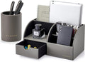 VLANDO Office Desk Organizer Leather Desktop Organizer Caddy by VLANDO