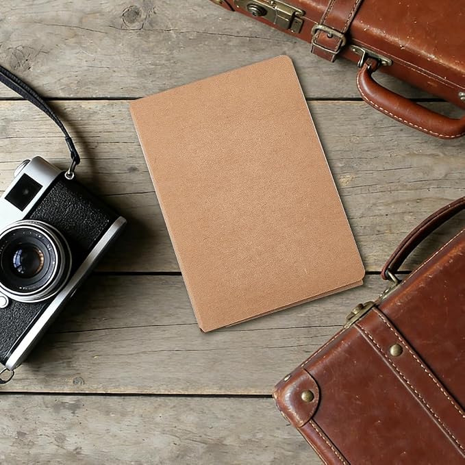 CRASPIRE 3 Sets Passport Size Travelers Notebook Accessories Kit Portable Kraft - Image 5