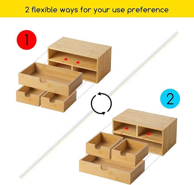 MEEDEN Bamboo Desk Organizer - Image 6