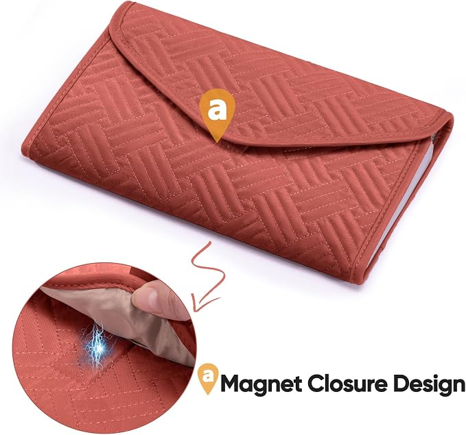 Fabric Bill Organizer with Pockets 10x6 Receipt Organizer - Image 2