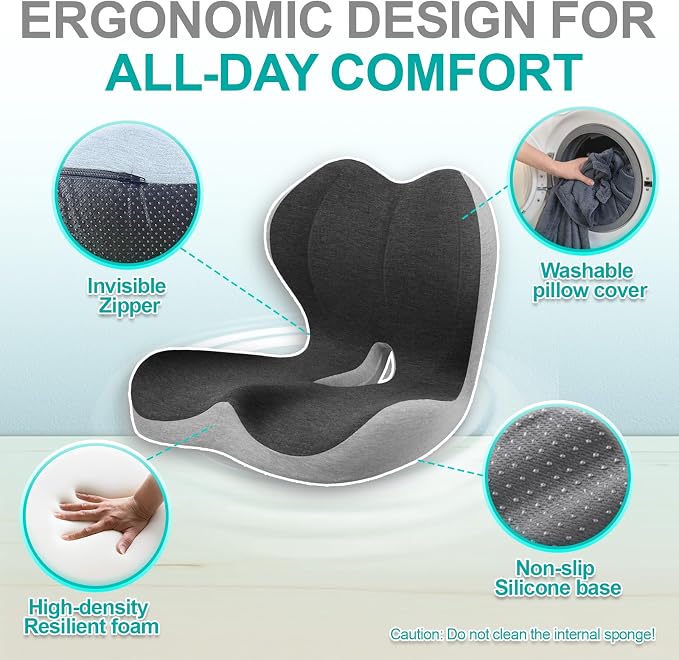 Seat Cushion for Office Chair, Car and Wheelchair Use, - Image 4