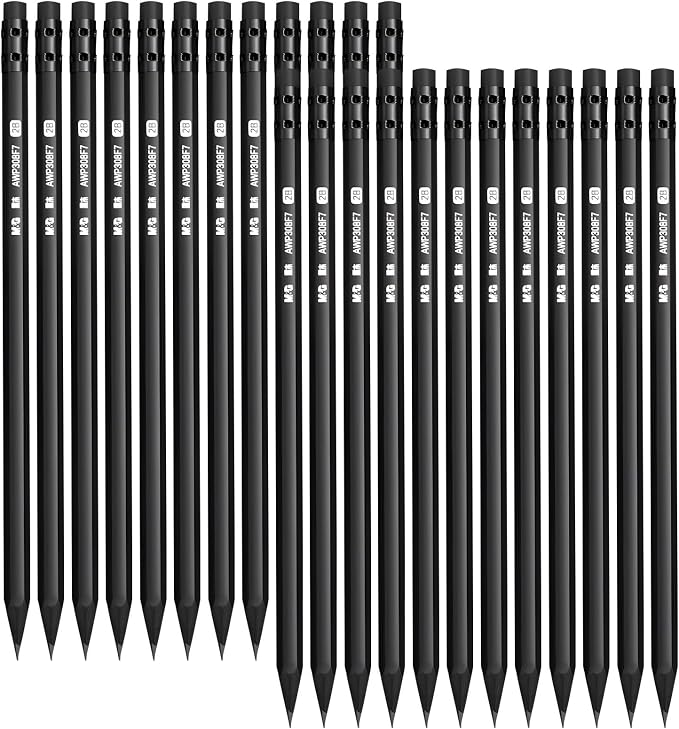M&G Wood-Cased 2B Pencils, 24 Pack Pre-Sharpened Pencils by MG