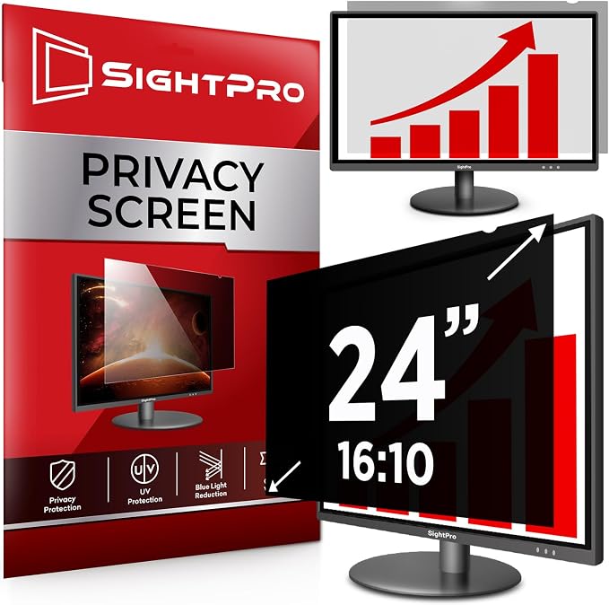 SightPro 24 Inch 16:10 Computer Privacy Screen Filter by SightPro
