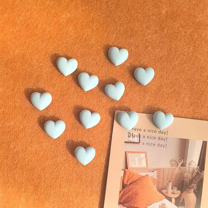 28pcs Decorative Cute Push Pins Heart Blue Thumbtacks Thumb Tacks Pushpins - Image 3