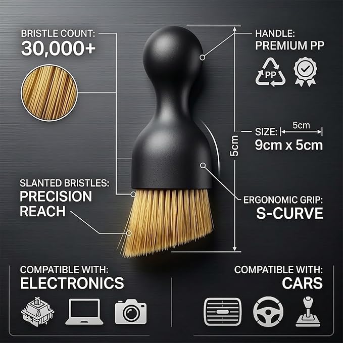 Soft Keyboard Cleaning Brush, Anti-Shedding High-Density Bristles - Image 2