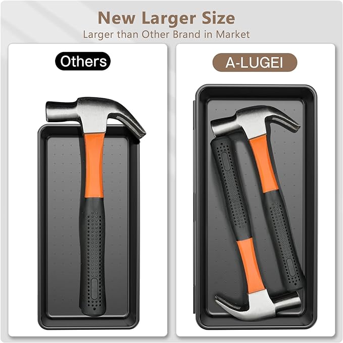 A-LuGei 【 & 5 Size】 Tool Box Organizer Tray Divider Set, 【Black】 - Image 2