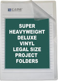 C-Line Deluxe Super Heavyweight Non-Glare Vinyl Project Folders, Legal Size by C-Line