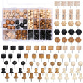 196 Pcs Thumb Tacks, Push Pins for Cork Board, Wooden Push Pins, Wooden Thumb by Zlulary