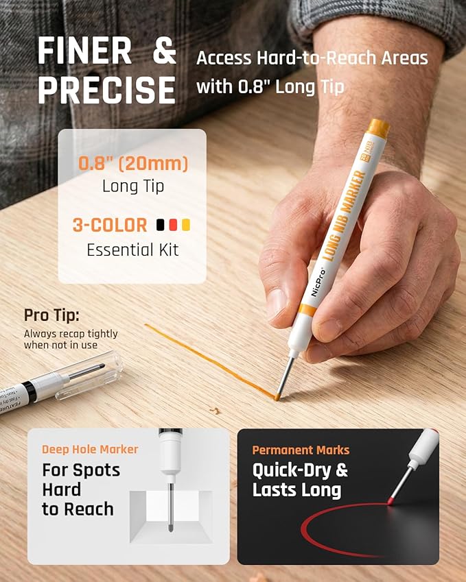Nicpro 6 Pack CP1000 Carpenter Pencils - Image 5