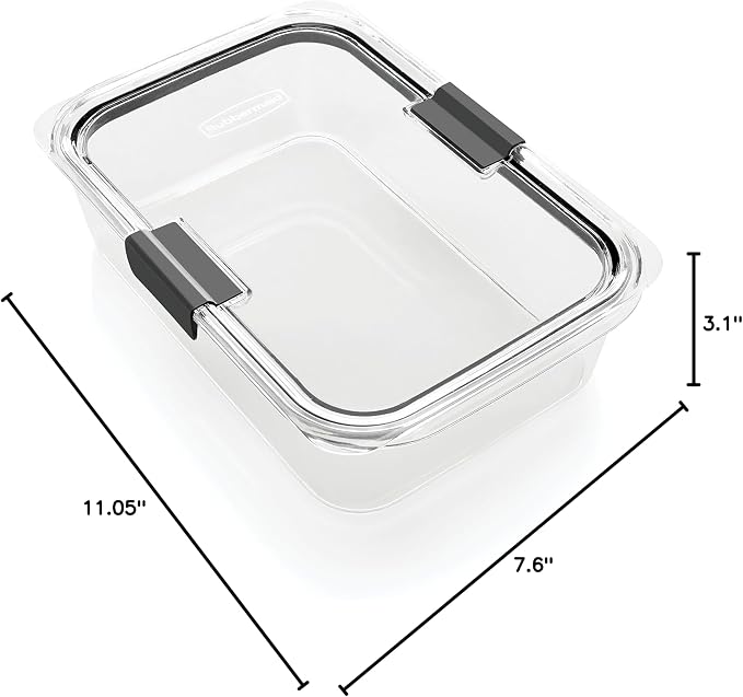 Rubbermaid Brilliance Food Storage Container, 9.6 Cup | Clear | Pack of 2 - Image 12