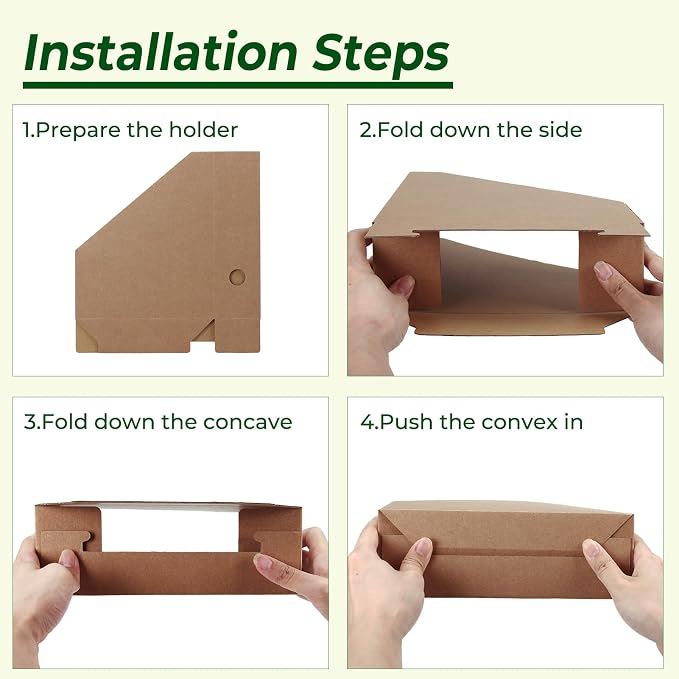 EXYGLO 12 Pack Brown Magazine File Holder, Cardboard Magazine Rack - Image 4