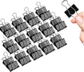 Binder Clips, 144 Pack, 1 Inch, Standard 25mm, Metal Paper Clips, Fold Clamp by Makanu