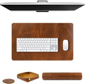 Elizo Real Leather Desk Mat Set Large Desk Cover Desk Blotter Protector by Elizo